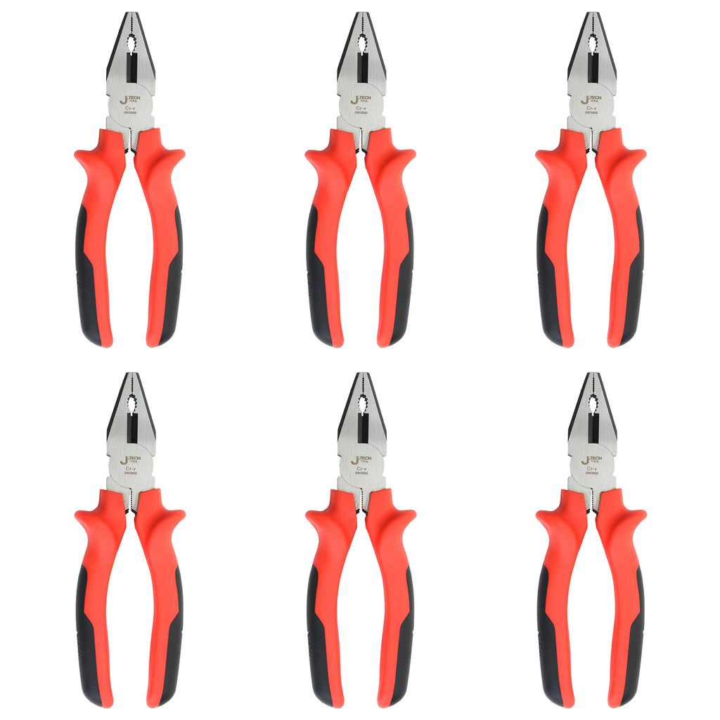 Jetech 6-1/2 Inch Combination Pliers, 6 Pack