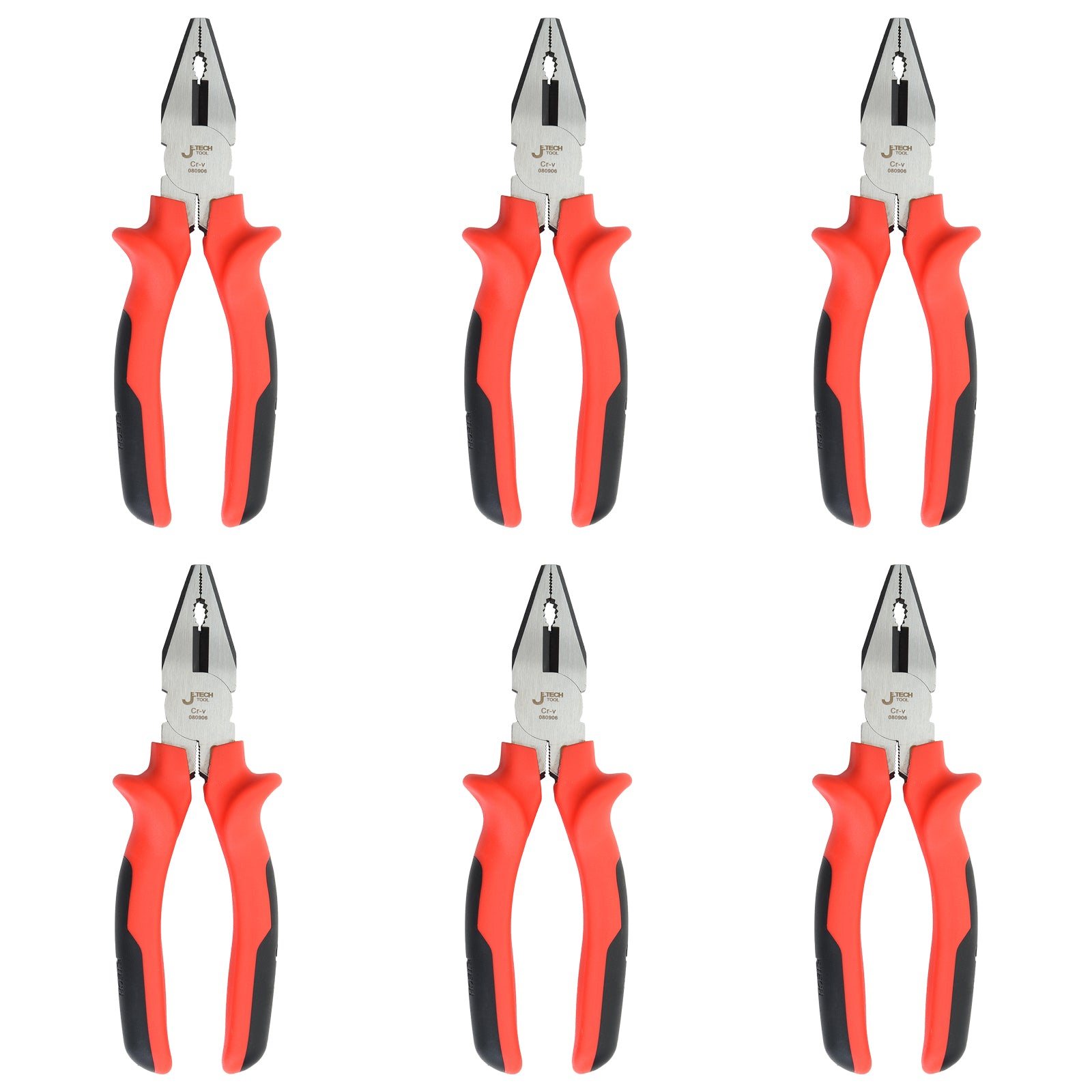 Jetech 6-1/2 Inch Combination Pliers, 6 Pack