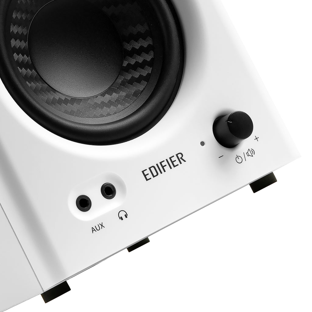 Edifier MR4 Powered Studio Monitor Speakers - White (Pair)-Certified Refurbished